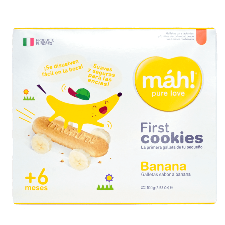 Galletas Infantiles Máh Sabor a Banana Firts Cookies +6 Meses- 100g