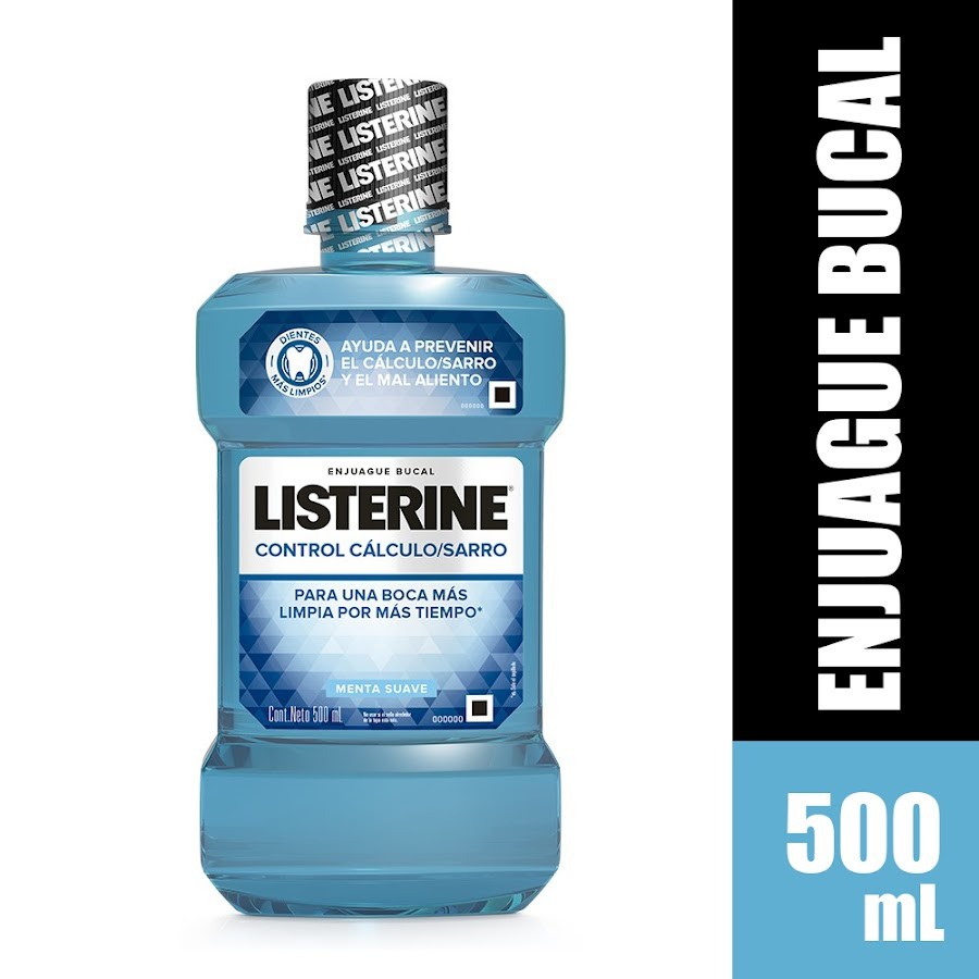 Enjuague Bucal Listerine Menta Suave Control Calculo Y Sarro X 500ml