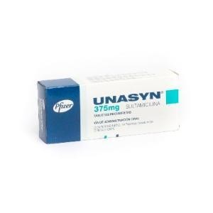 UNASYN 375mg Tabletas Caja x20Tab. PFIZER Sultamicilina