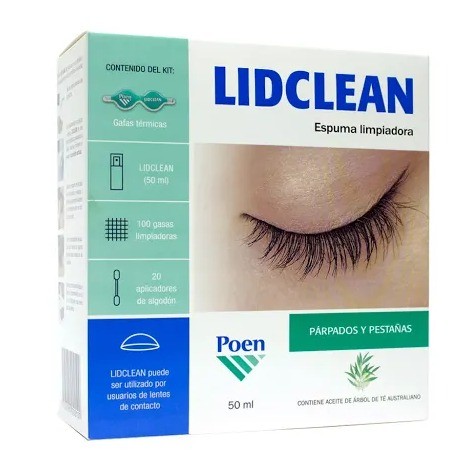 Lidclean Espuma Limpiadora kit Frasco x 50ml Poen Pantenol menta