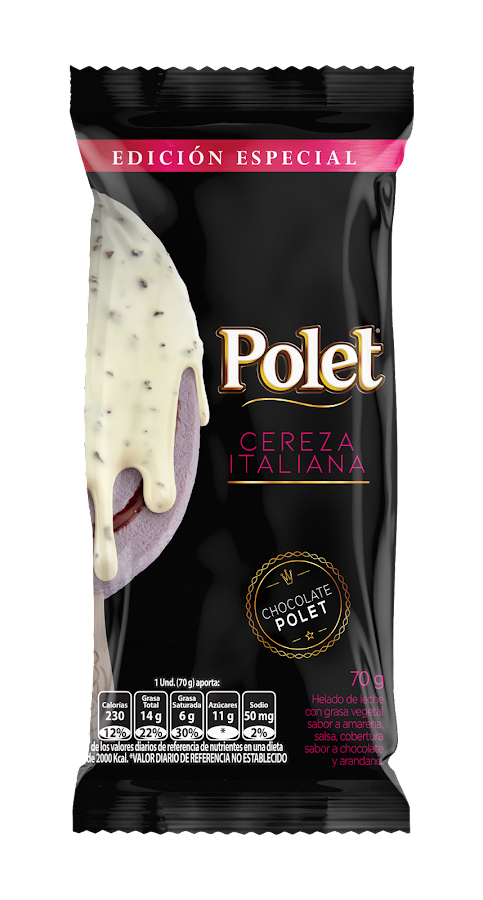 Paleta Polet Cereza Italiana Edicion Especial Paquete x 1Uni x70gr