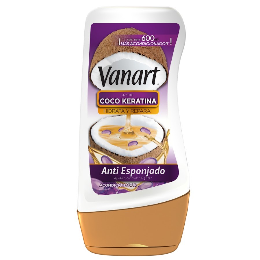 Acondicionador Capilar Vanart Antiesponjado Coco Keratina 600 ML