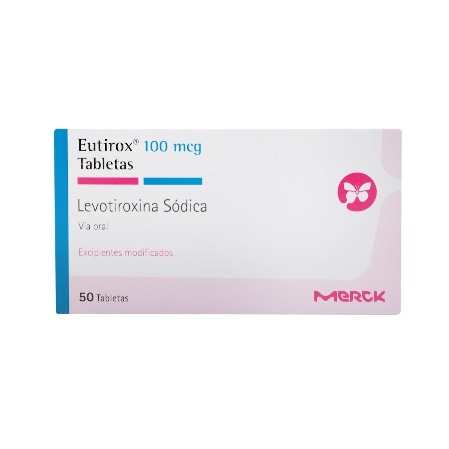 Eutirox 100Mcg Tabletas Caja x50Tab. Merck Levotiroxina Sódica
