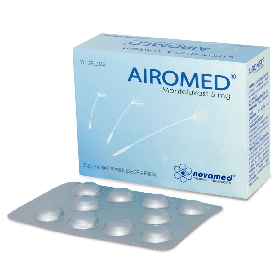 Airomed Fresa 5Mg Tabletas Masticable Caja x30Tab. Novamed Montelukast