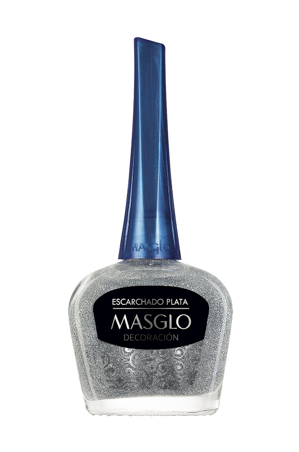 ESMALTE MASGLO BELLEZA PROFESIONAL DECORACIÓN ESC PLATA X13.5ML