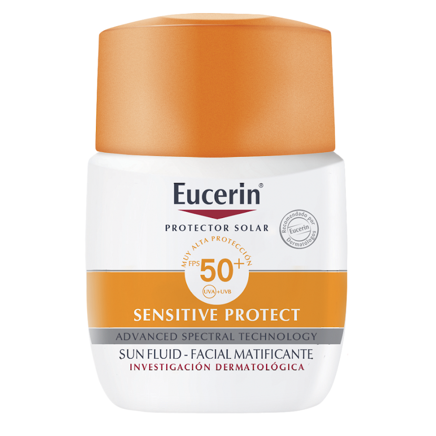 Bloqueador EUCERIN sun fluid matificante protector FPS 50+ x50ml