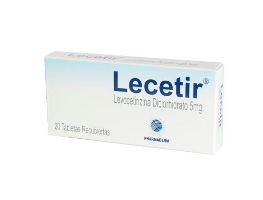 LECETIR 5mg Tab. Caja x20Tab. PHARMADERM Levocetirizina Diclorhidrato