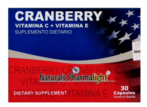 Suplemento Dietario Cranberry + Vitamina C + Vitamina E Natural's Pharmalight Caja x 30Cap
