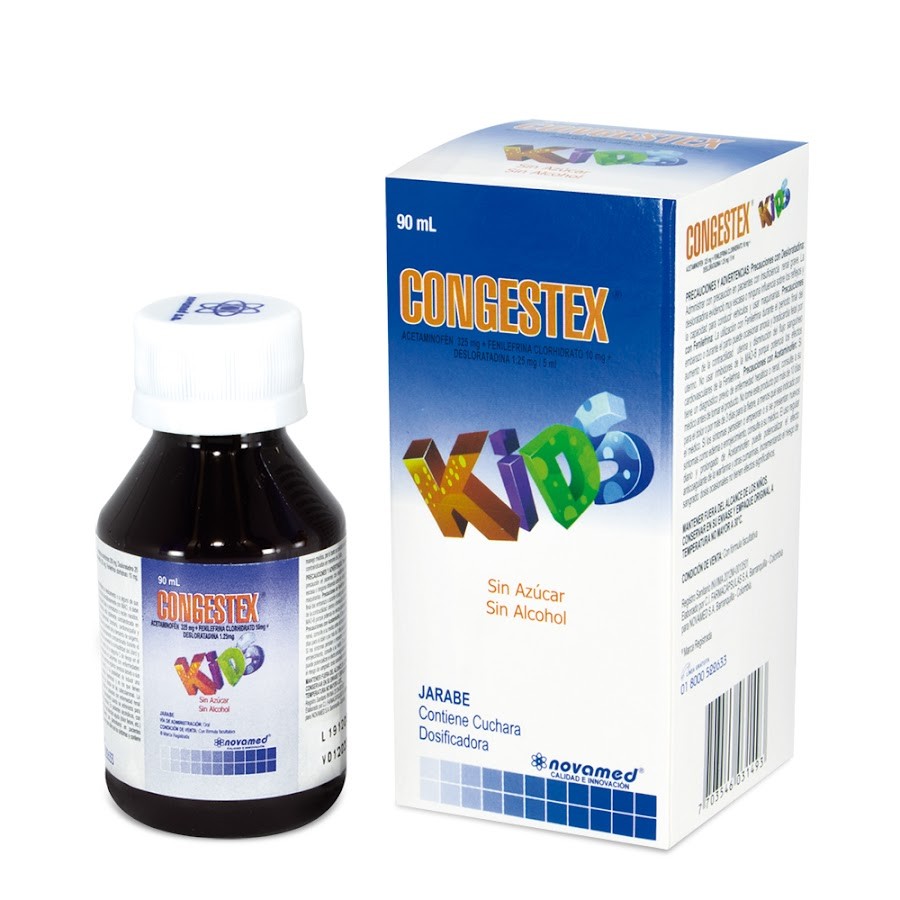 CONGESTEX KIDS 325/10/1.25 JBE.X90ML.NOV ACETAMINOFÉN FENI DESLORATADI