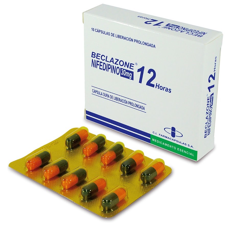 Beclazone 12 Horas 30Mg Cápsulas Caja X10Cap. Novamed Nifedipino