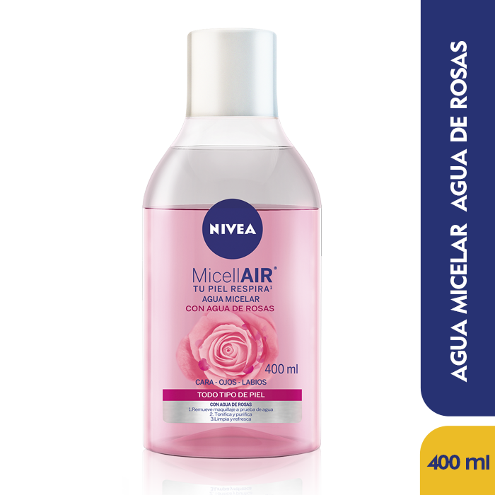 Agua Micelar Nivea Face Rosas x400Ml