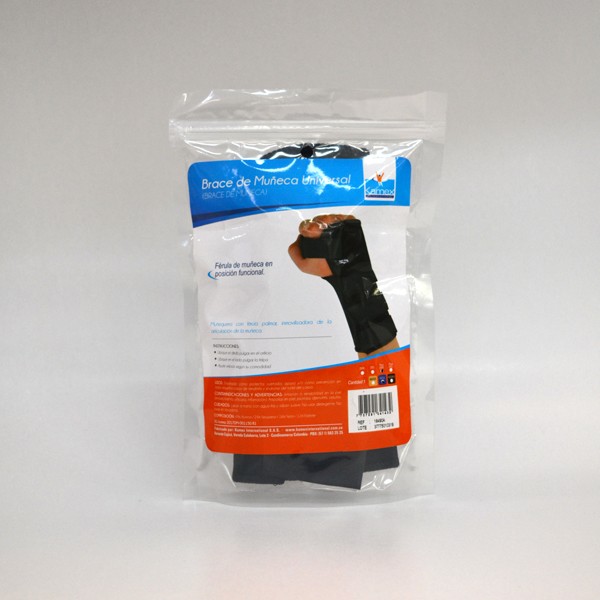 Brace Kamex Muñeca Universal Ambidiestro Negro Ref 18580N X1Und.