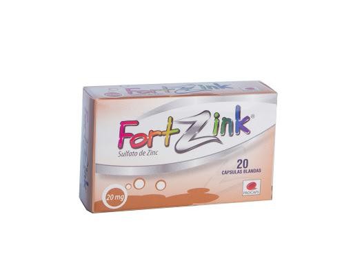 Fort Zink 20Mg Cápsulas Caja x20Cap. Procaps Sulfato De Zinc