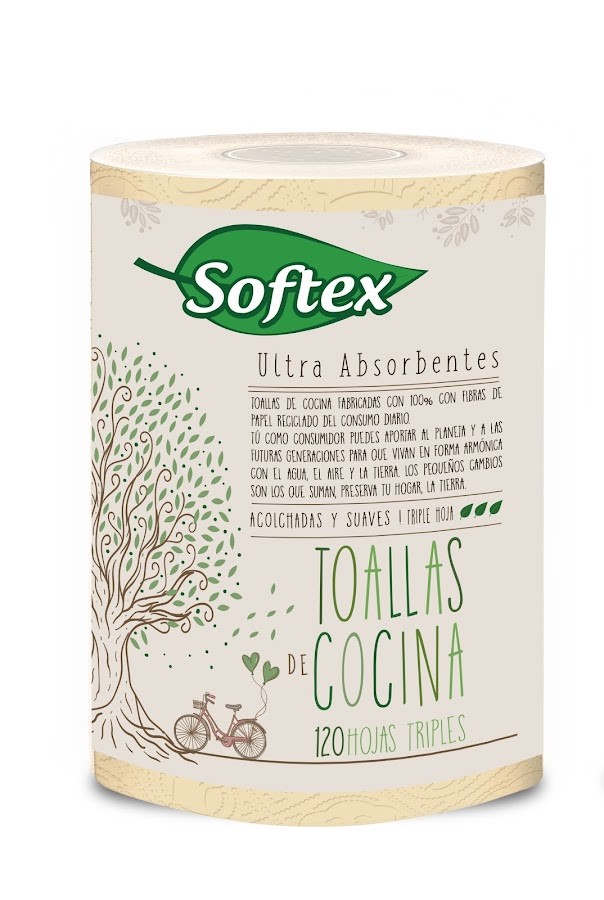 Toallas de Cocina Softex x 120 Hojas Triples