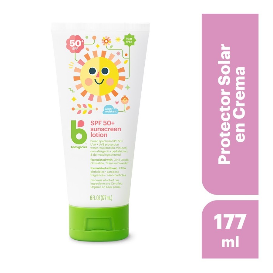 Bloqueador Babyganics Solar en Crema SPF 50+ x 177Ml