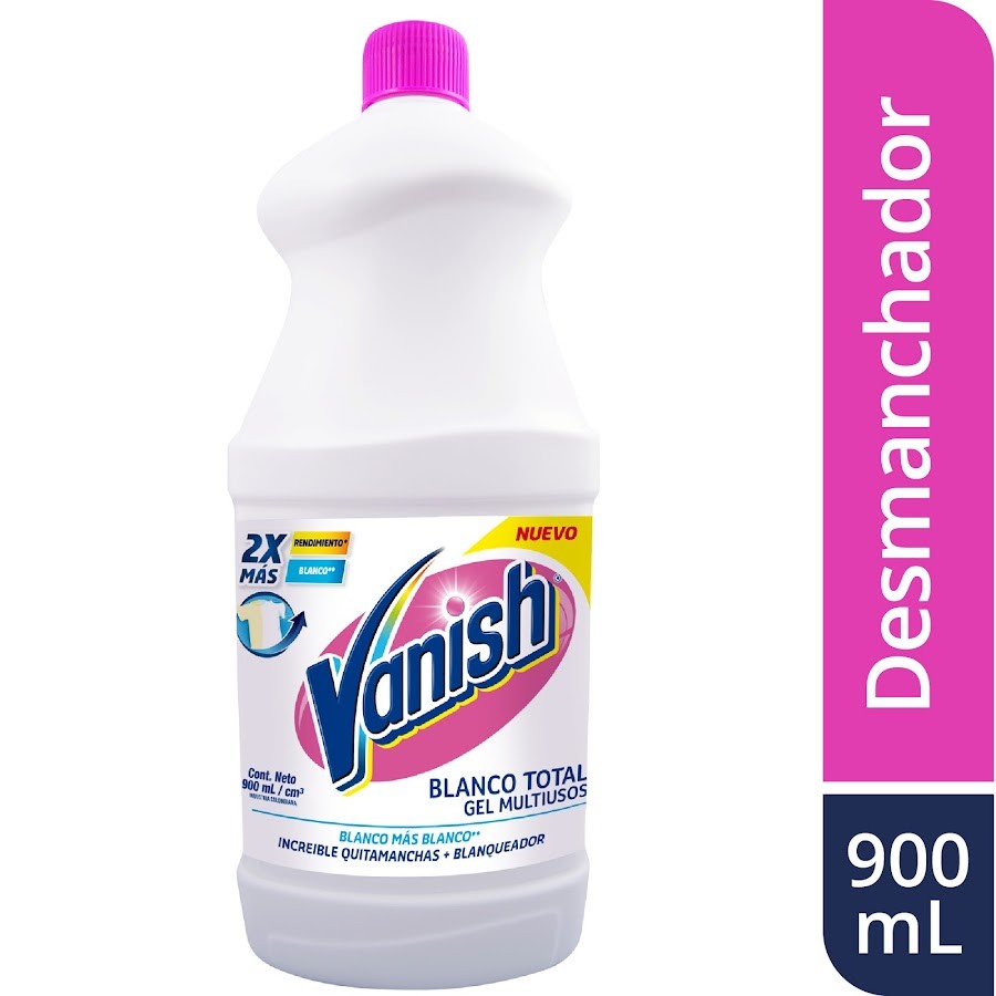Limpiador VANISH Quitamanchas Blanco Total Sin Cloro Ropa x900ml.