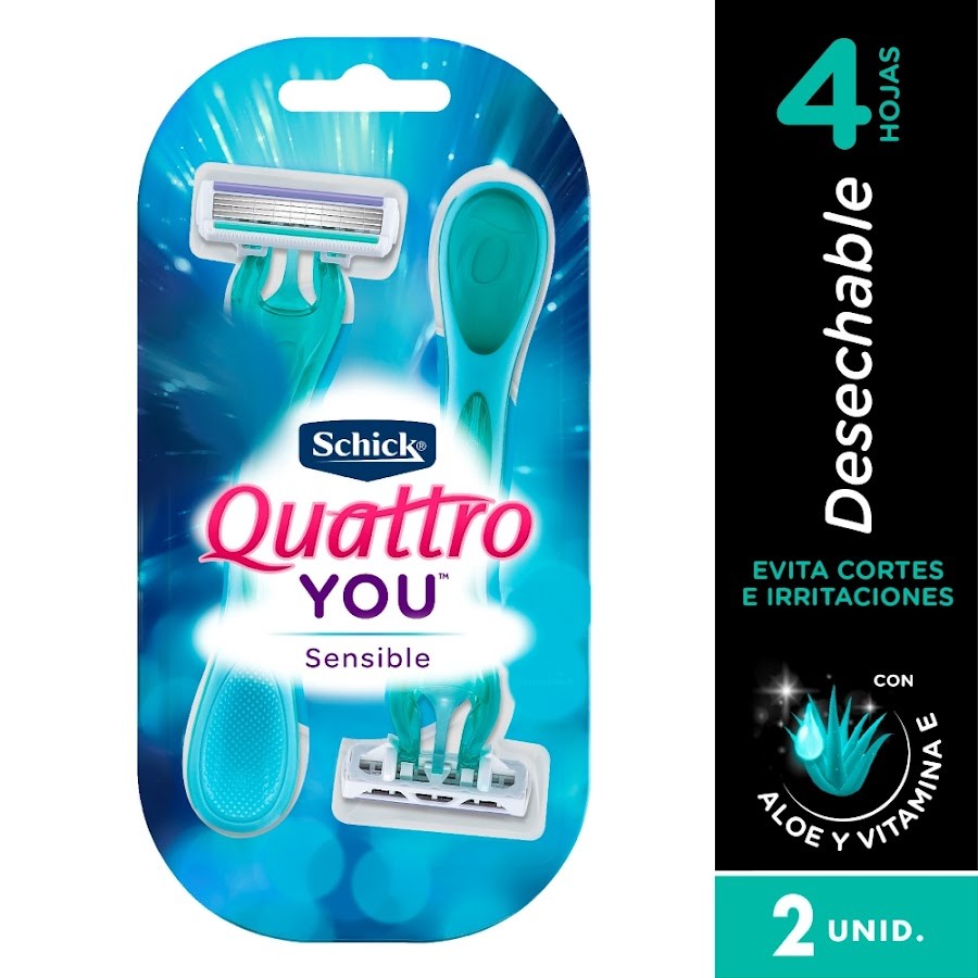Maquina de Afeitar Schick Quattro You Sensitive x 2Und
