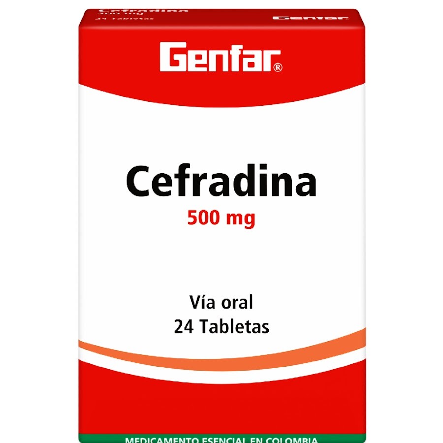 Cefradina 500mg Genfar Caja x 24Tab