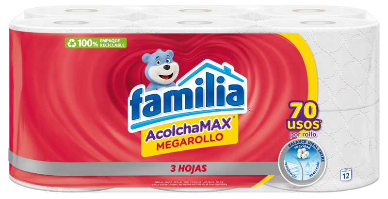 Papel Higiénico FAMILIA Acolchamax paq x 12 Rollos