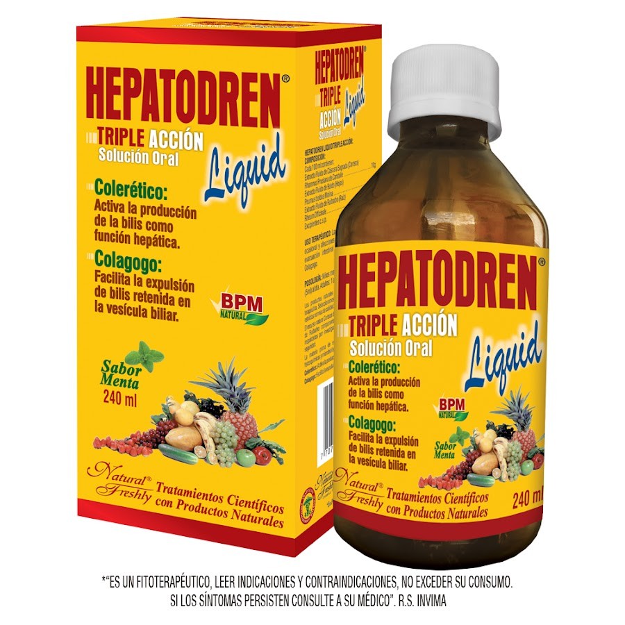 HEPATODREN TRIPLE ACCION SOLUCIÓN ORAL FRASCO X240ML.NATURAL FRESHLY