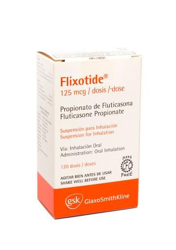 Flixotide 125Mcg Inhalador Frasco x120Dos. GSK Propionato Fluticasona
