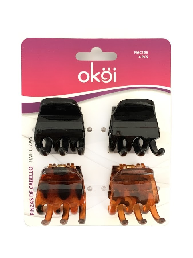 Pinzas Medianas Para El Cabello x 4 pcs Okoi x 1und