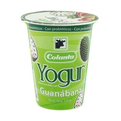 Yogurt Colanta Entero Salsa De Guanábana X200G.