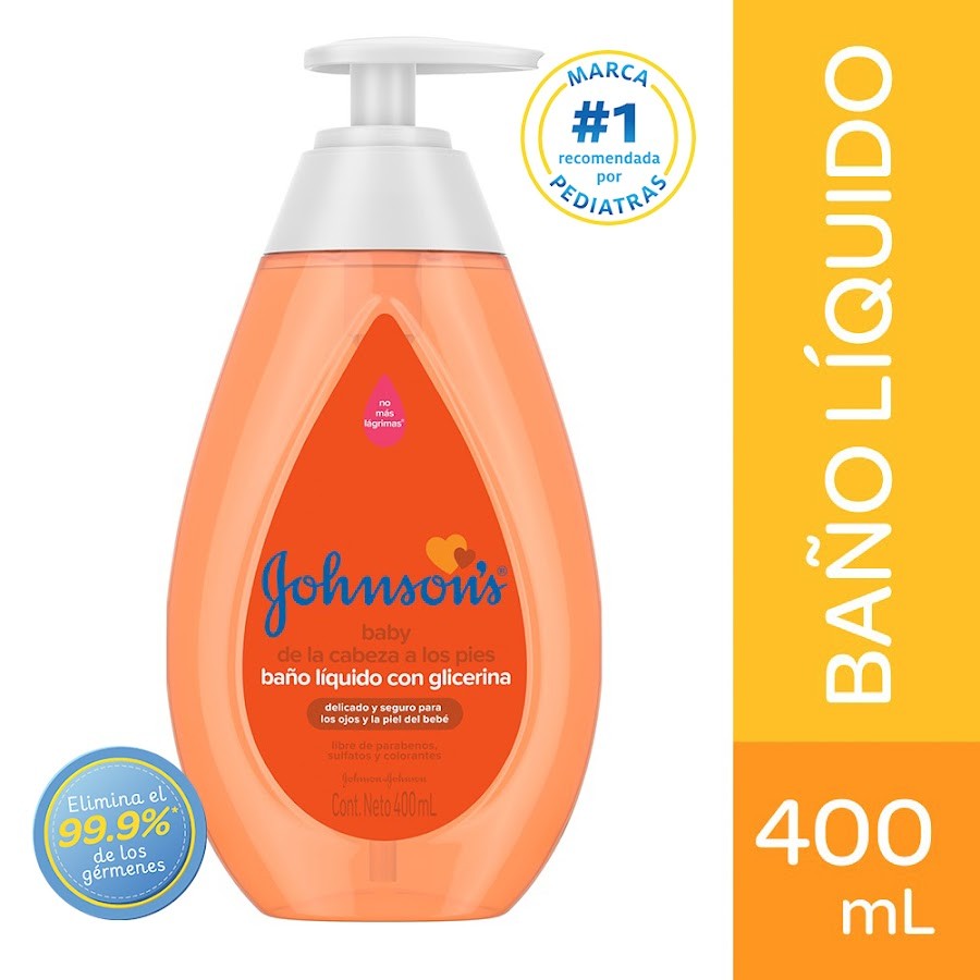 Baño Liquido Johnson Baby de Pies a Cabeza X400ml
