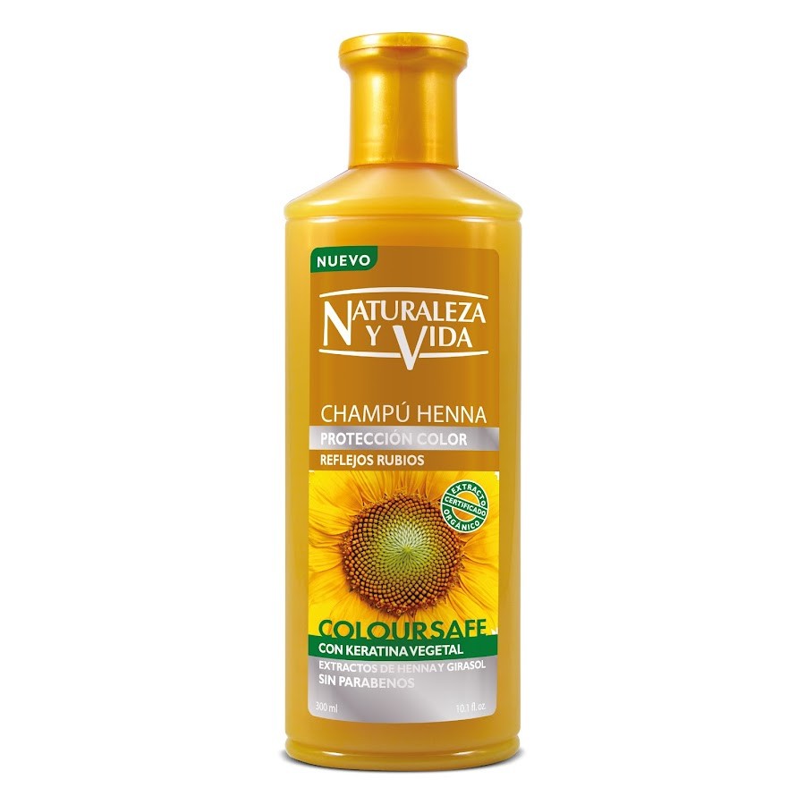 Shampoo NATURALEZA Y VIDA Henna Reflejos Rubios Coloursafe x300Ml