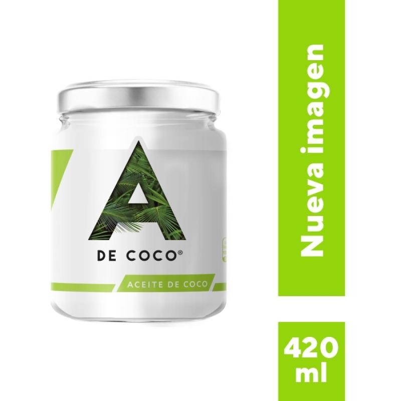 Aceite De Coco A De Coco Extra Virgen 100% Puro X420Ml.