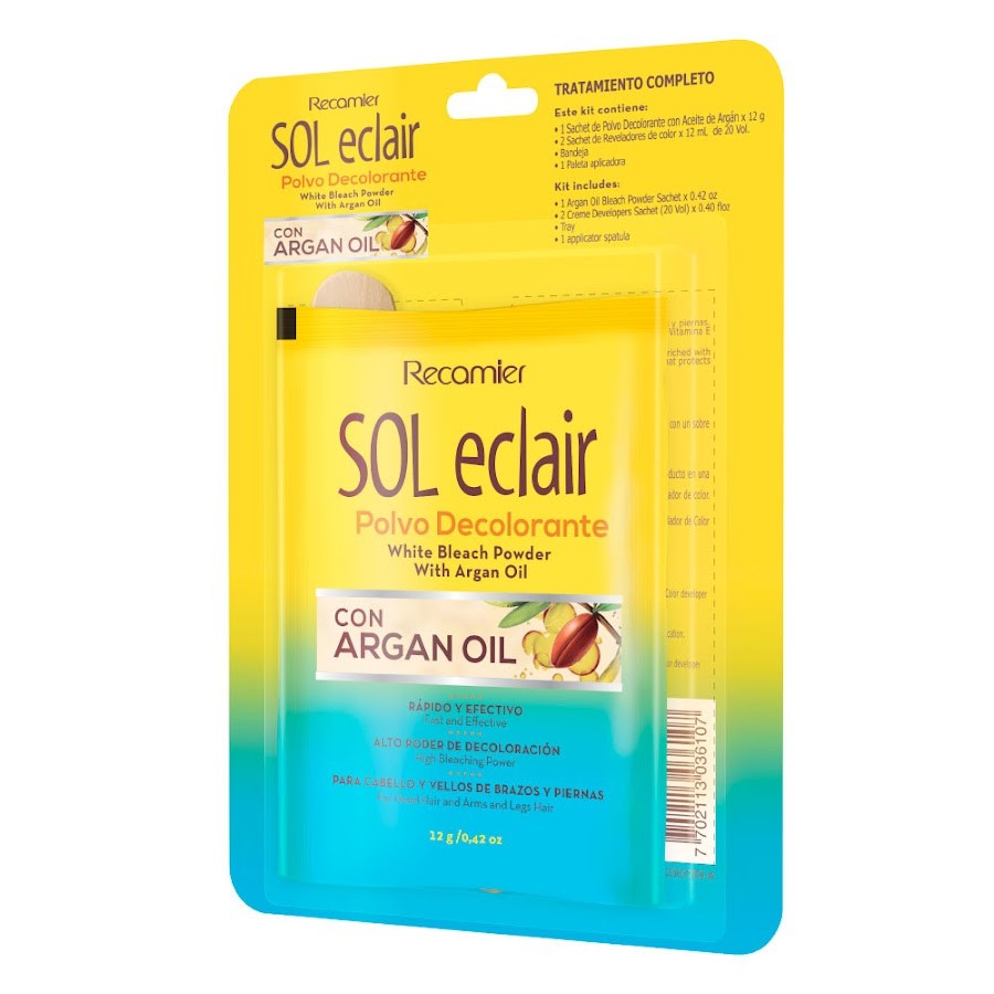 POLVO DECOLORANTE SOL ECLAIR CON ACEITE DE ARGÁN X12GR.