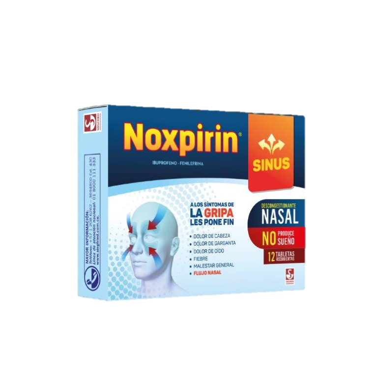 Noxpirin Sinus Tabletas Caja X12Tab. Siegfried Ibuprofeno Fenilefrina