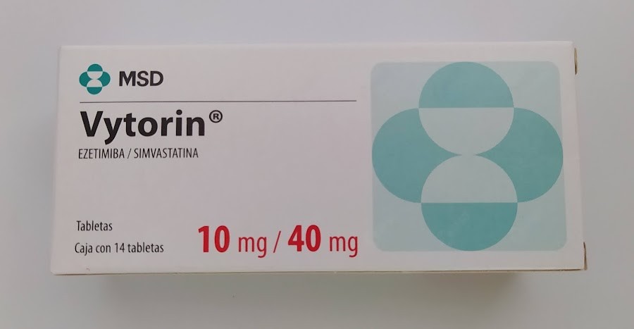 Vytorin 10/40Mg Tabletas Caja x14Tab. MSD Ezetimiba Simvastatina