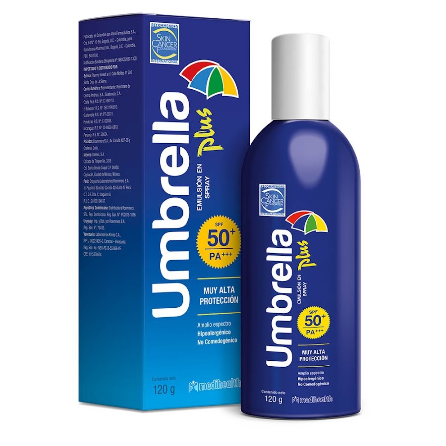 PROTECTOR SOLAR UMBRELLA PLUS EMULSION EN SPRAY SPF 50 120G X 1UND