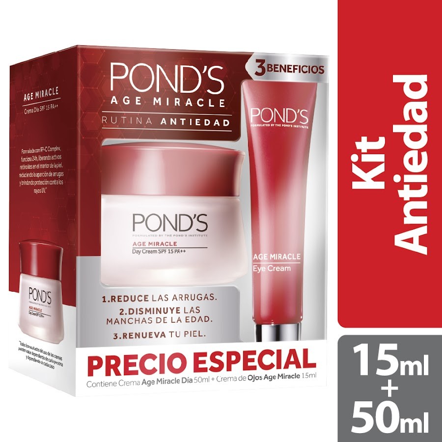 Oft Cremas Ponds Age Miracle Dia X50ml Y Ojos X15ml