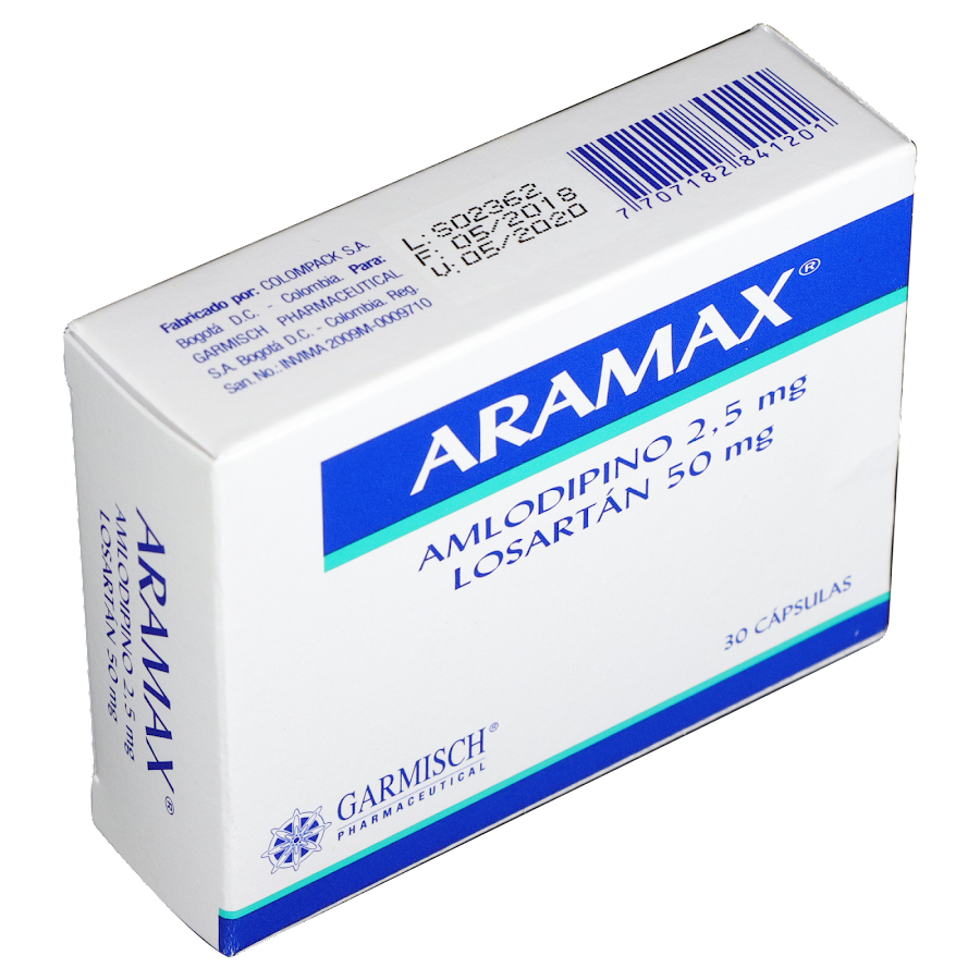 Aramax Garmisch Amlodipino 2.5Mg Losartan 50Mg Caja x 30Cap