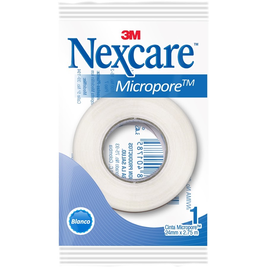 Micropore Blanco Nexcare 3M 24x3 Bolsa x 1Und