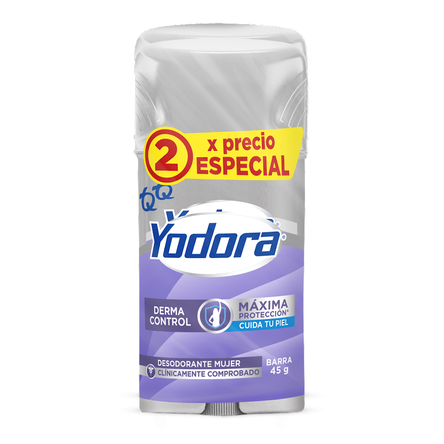 Oferta Desodorante en Barra Yodora Mujer Derma Control x2 Und x45gr