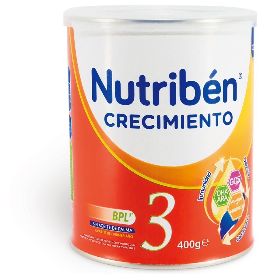 Fórmula láctea en polvo Nutriben 3 Crecimiento +1Año x 400Gr
