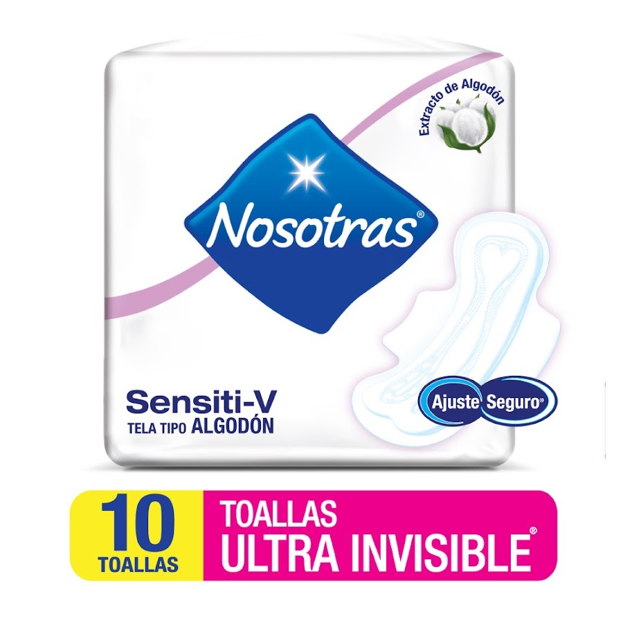 Toallas higiénicas Nosotras Invisible Sensitive x10und