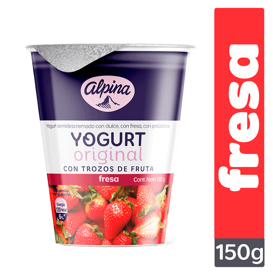 Yogurt ALPINA Original Trozos de Fruta Fresa x150g
