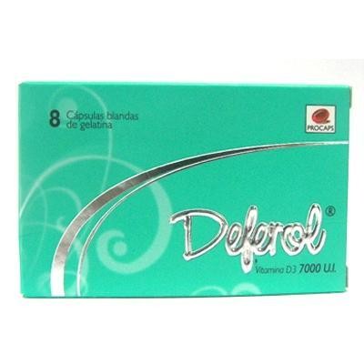 DEFEROL 7000UI CÁPSULAS CAJA X8CAP. PROCAPS VITAMINA D3