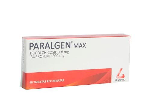 Paralgen Max 8/600Mg Tab. Caja x10Tab. LEG Tiocolchicosido Ibuprofeno