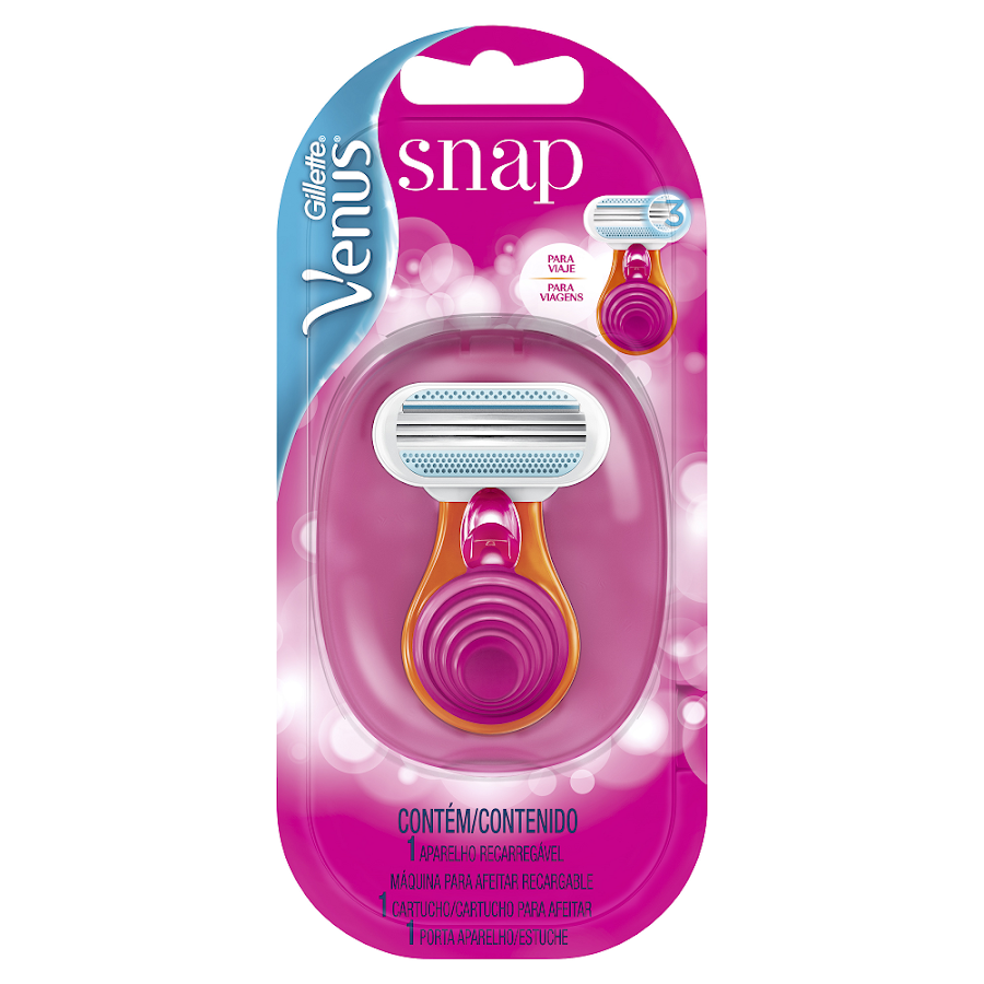 Maquina de Afeitar Gillette Venus Snap Triple Hoja Para Viaje x 1Uni