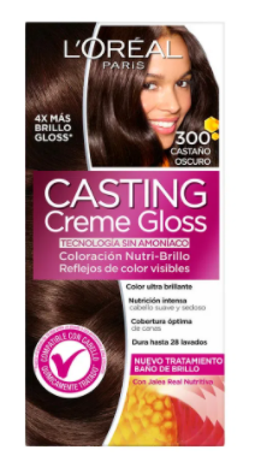 Casting Tinte Creme Gloss 300 Castaño Oscuro Sin Amoniaco x45gr.