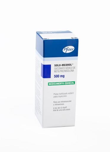 SOLU MEDROL 500mg Ampolla Caja x4Ml. PFIZER Metilprednisolona