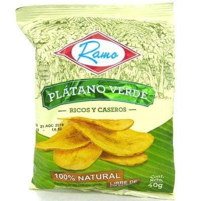 PASABOCAS RAMO PLÁTANO VERDE PAQUETE X40G.