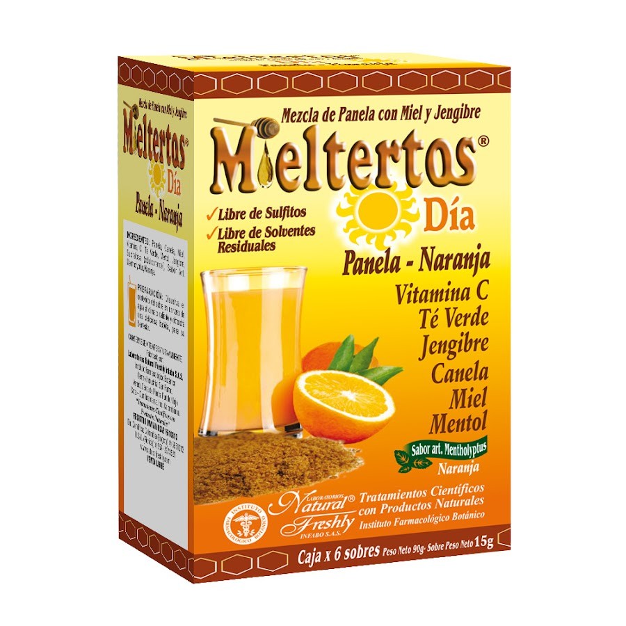 MIELTERTOS DIA PANELA NARANJA SOBRES CAJA X6SOB NATUR FRES VITAMINA C