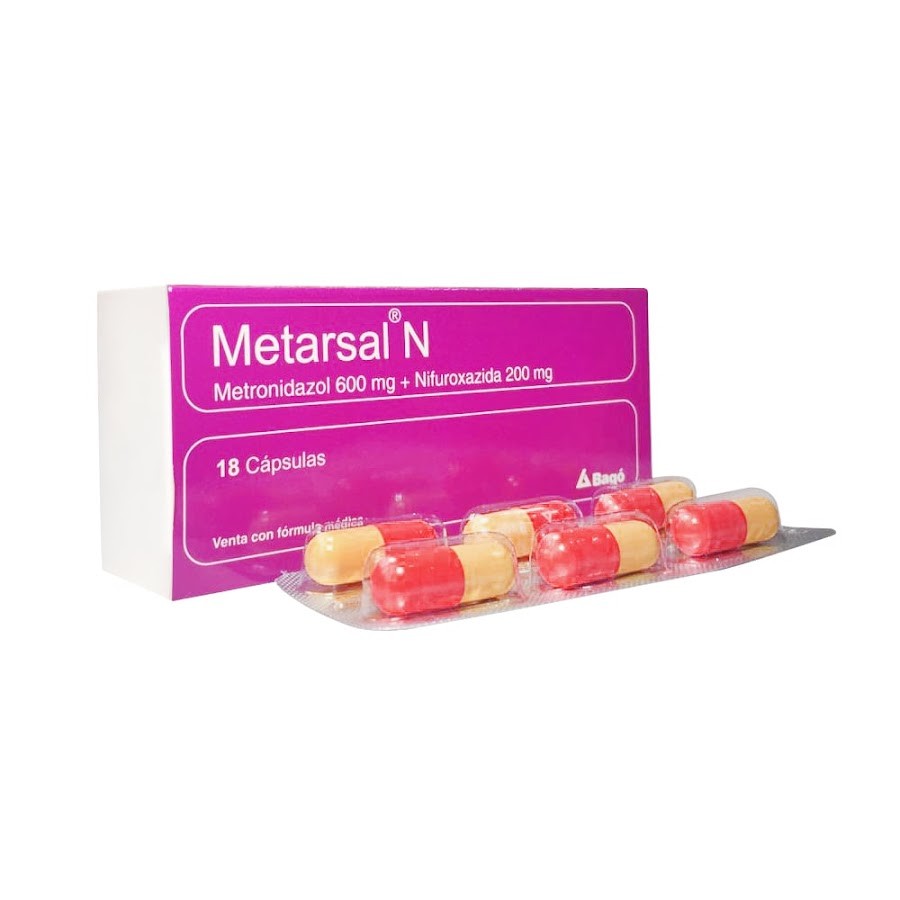 Metarsal N Cápsulas Caja X18Cap. Bagó Metronidazol Nifuroxazida