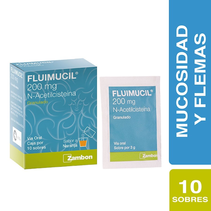 Fluimucil 200Mg Sobres Caja x10Sob. Zambon Acetilcisteína
